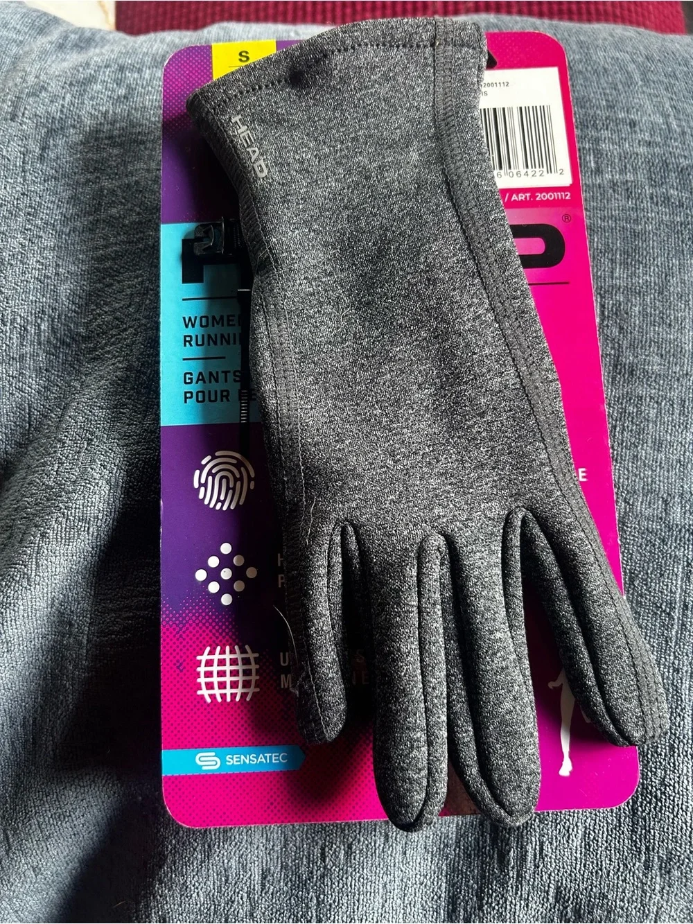 Head Women's Dark Gray Touchscreen Running Gloves